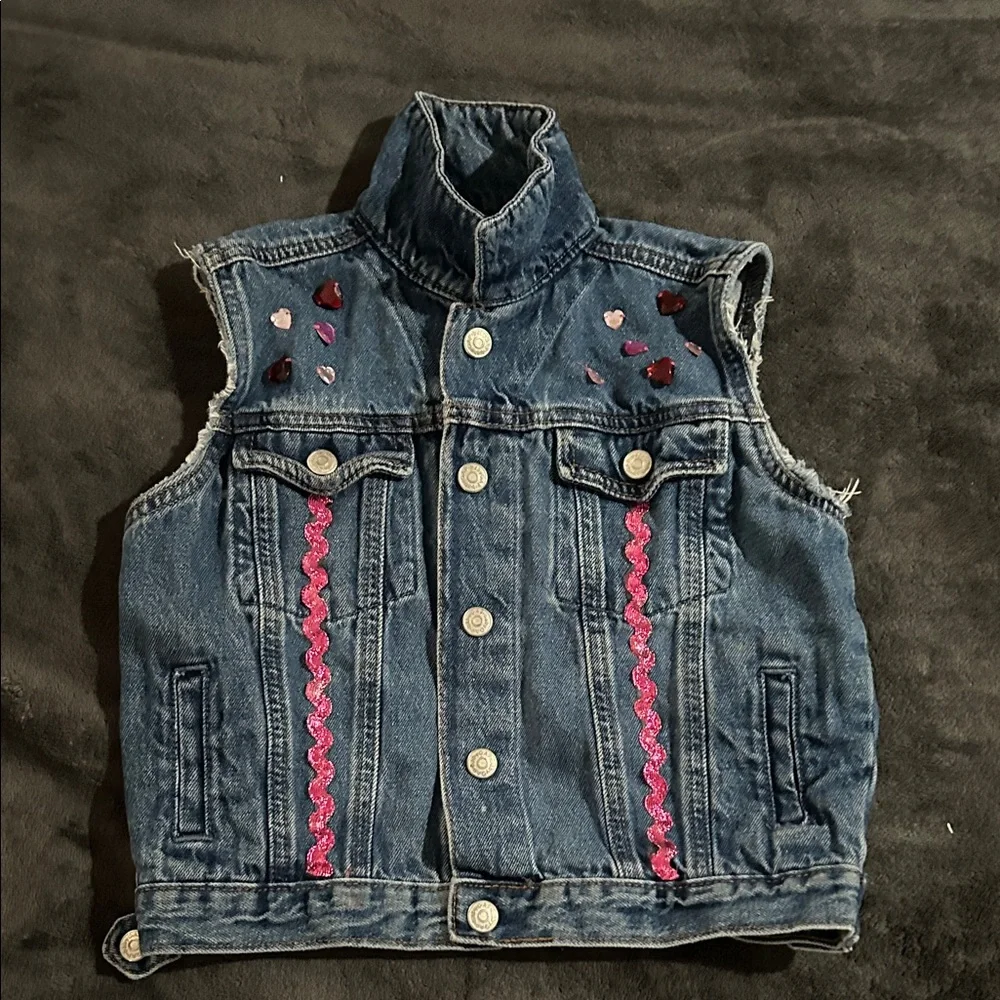 One-of-a-Kind Custom Hello Kitty Denim Vest - Toddler Size 3T